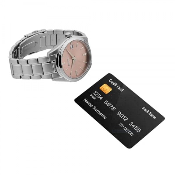 세이코 쿼츠 핑크 다이얼 남성용 시계 SUR523