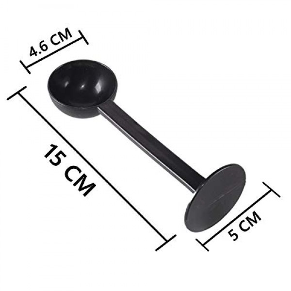 Lautechco 10g 에스프레소 커피 측정 숟가락 그라운드 커피 차 소금을위한 플라스틱 커피 특종 프레스 바닥 5.9x1.9 인치