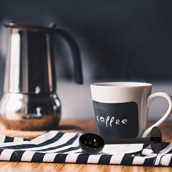 Lautechco 10g 에스프레소 커피 측정 숟가락 그라운드 커피 차 소금을위한 플라스틱 커피 특종 프레스 바닥 5.9x1.9 인치