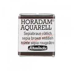 Schmincke - HORADAM® AQUARELL - 최고급 예술가 수채화 물감, 662 세피아 갈색 붉은색, 14 662 044, 1/2 팬