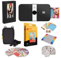KODAK Smile Instant Print 디지털 카메라(흑백) 포토 프레임 번들(소프트 케이스 포함)