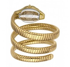 Just Cavalli JC1L193M0035 여성용 아날로그 쿼츠 시계, 스테인레스 스틸 스트랩, 금도금, 그린, 패션