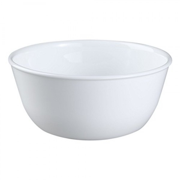 Corelle Coordinates Wh Corelle Livingware 슈퍼 유리 수프/시리얼 그릇, 28온스, 겨울 프로스트 화이트, 3개 세트
