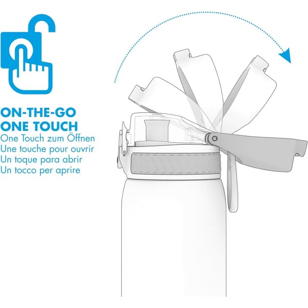 ion8 누수 방지 슬림 보틀, 드래곤, 600ml & 누수 방지 슬림 보틀, 스테인리스 스틸, 600ml(20oz), 청록색