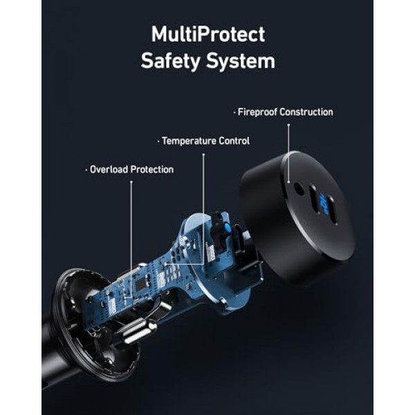 Anker USB C 차량용 충전기, 36W 2포트 PowerIQ 3.0 Type C 차량용 어댑터, iPhone12/12 Pro / 11/11 Pro /11 Pro Max/XR/Xs/Max/X, Galaxy, Pixel용 전원 공급 기능이 있는 PowerDrive III Duo iPad Pro 및 