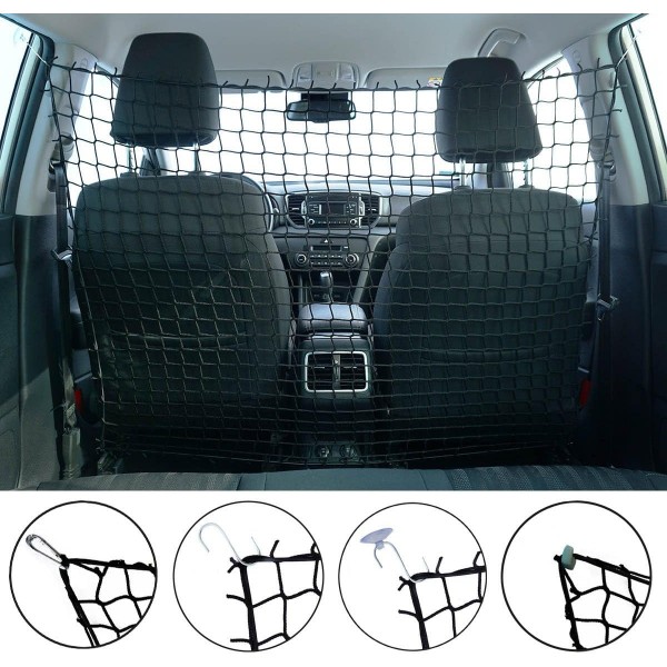 Ferocity Universal Car Net Pet Barrier Safety Net 뒷좌석 Barrier Net 100x120 cm [058]