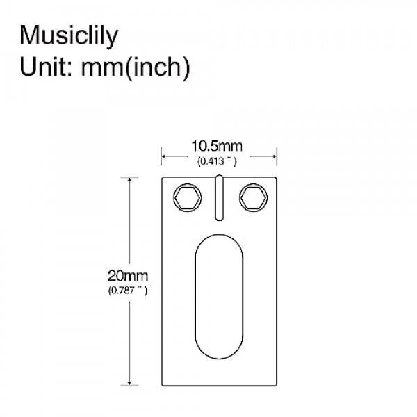 Strat/Tele 스타일 일렉트릭 기타용 Musiclily Ultra 10.5mm 모던 브라스 브리지 안장, 골드(6개 세트)