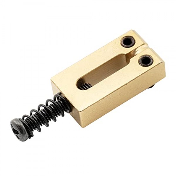 Strat/Tele 스타일 일렉트릭 기타용 Musiclily Ultra 10.5mm 모던 브라스 브리지 안장, 골드(6개 세트)