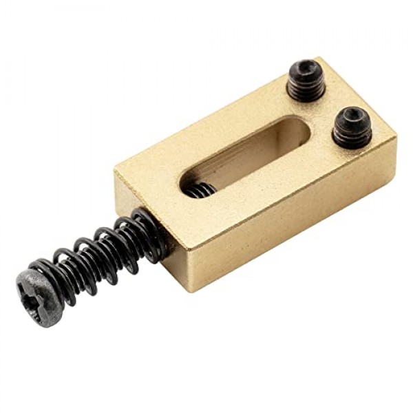 Strat/Tele 스타일 일렉트릭 기타용 Musiclily Ultra 10.5mm 모던 브라스 브리지 안장, 골드(6개 세트)