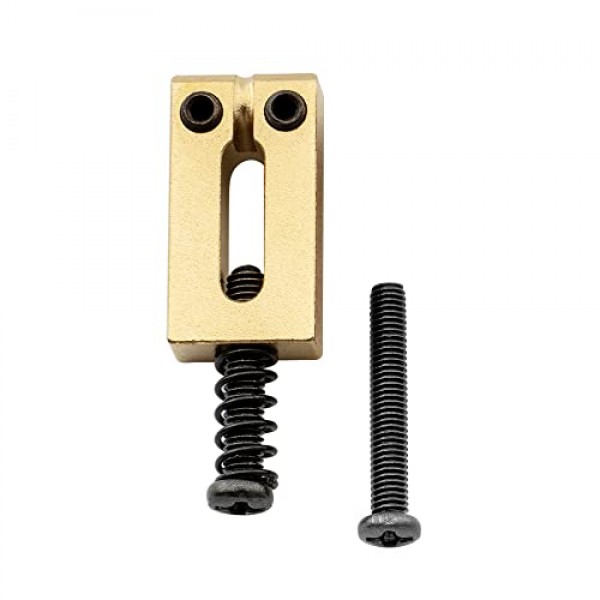 Strat/Tele 스타일 일렉트릭 기타용 Musiclily Ultra 10.5mm 모던 브라스 브리지 안장, 골드(6개 세트)