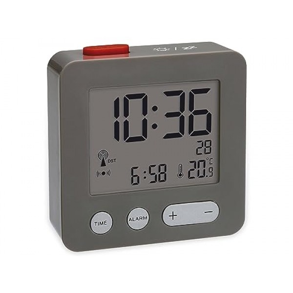 TFA Dostmann 60.2545.10 무선 알람 시계 무연탄 알람 타임즈 1