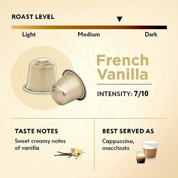 Coffeeza 100% 아라비카 네스프레소 향 커피 포드 버라이어티 팩, 네스프레소 오리지널 라인 머신과 호환 가능 | 6팩, 1인용 네스프레소 호환 커피 포드 60개