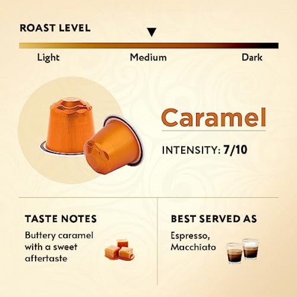 Coffeeza 100% 아라비카 네스프레소 향 커피 포드 버라이어티 팩, 네스프레소 오리지널 라인 머신과 호환 가능 | 6팩, 1인용 네스프레소 호환 커피 포드 60개