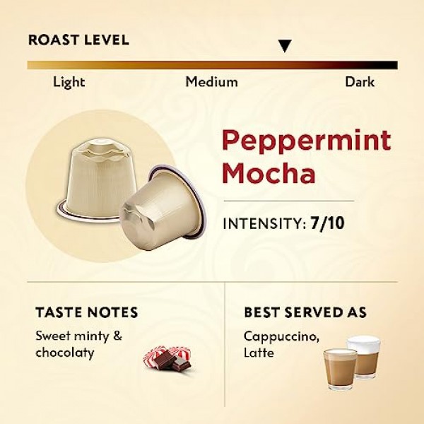 Coffeeza 100% 아라비카 네스프레소 향 커피 포드 버라이어티 팩, 네스프레소 오리지널 라인 머신과 호환 가능 | 6팩, 1인용 네스프레소 호환 커피 포드 60개