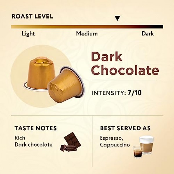 Coffeeza 100% 아라비카 네스프레소 향 커피 포드 버라이어티 팩, 네스프레소 오리지널 라인 머신과 호환 가능 | 6팩, 1인용 네스프레소 호환 커피 포드 60개