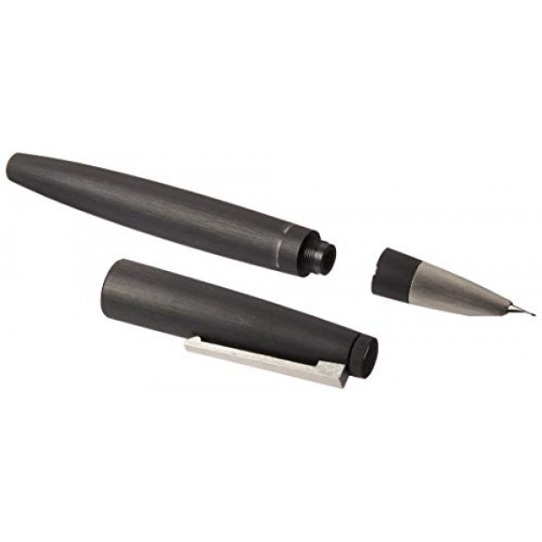 라미 블랙 2000 만년필 14ct. 플래티넘 코팅 골드 파인 펜촉(L01F)