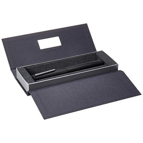 라미 블랙 2000 만년필 14ct. 플래티넘 코팅 골드 파인 펜촉(L01F)