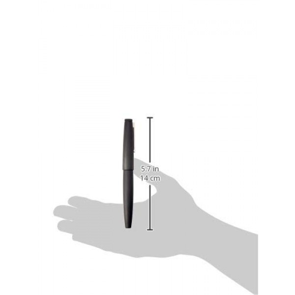 라미 블랙 2000 만년필 14ct. 플래티넘 코팅 골드 파인 펜촉(L01F)