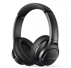 Anker Life Q20+의 Soundcore 능동형 소음 차단 헤드폰, 40시간 재생 시간, 2개 장치 연결, 메모리 폼 이어컵, 여행용 Bluetooth 헤드폰, 홈 오피스(갱신)