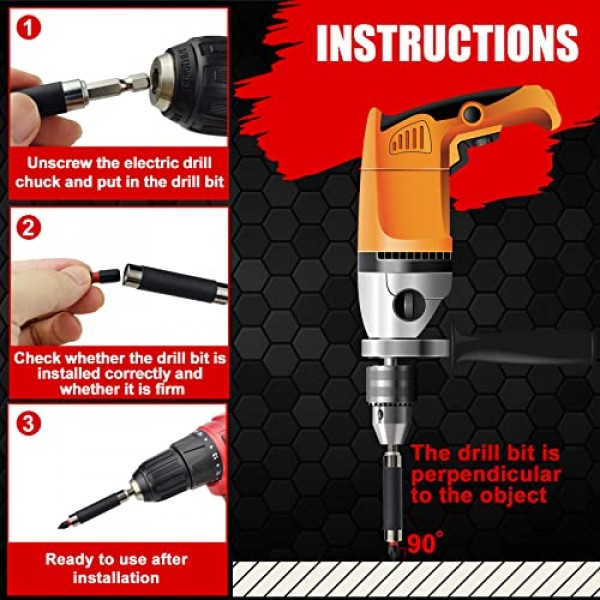 YIYITOOLS 스크루드라이버 비트 세트 45피스, 드릴 및 드라이버용 임팩트 드라이버 비트 세트, 목재 금속 시멘트 드릴링 및 스크루드라이빙용 보관 케이스에 들어 있는 