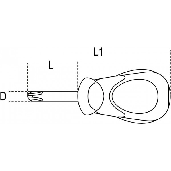 Beta 1292N 4.5X30 - Phillips® 나사용 드라이버, 매우 짧은 버전
