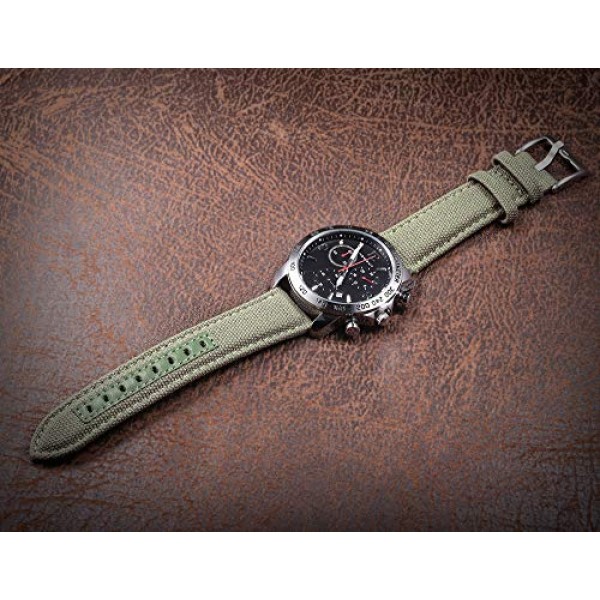 캔버스 시계 밴드, 퀵 릴리스 시계 스트랩, 남성용 여성용 군용 직물 교체 밴드, 18mm 20mm 22mm 24mm 선택, 고강도 착용에 적합