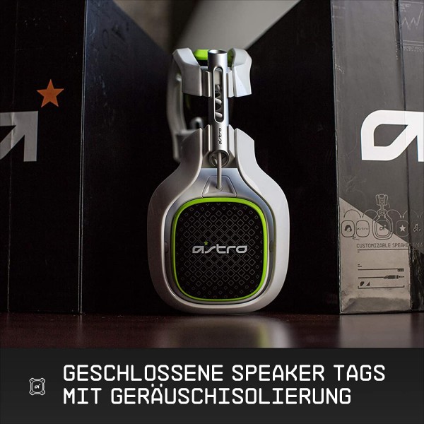 ASTRO A40 TR 게임용 헤드셋 모드 키트 3세대, 음성 차단 마이크, 소음 차단 이어패드, 패딩 헤드밴드, 소음 차단 스피커 태그 - 녹색