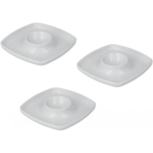 플라스틱으로 만든 Metaltex 252921000 사각 계란 컵 10개 세트, 각각 3개/조식 액세서리 포함