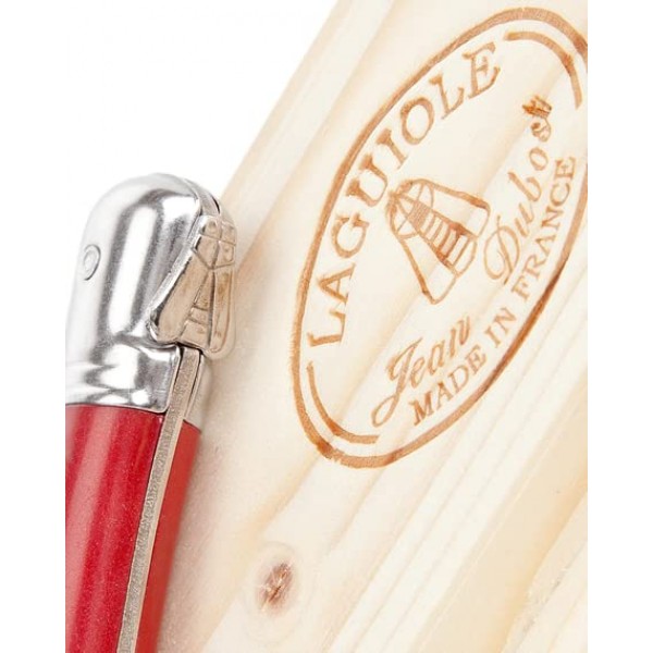 Jean Dubost Laguiole 코르크 따개 및 병따개 세트, 손잡이 포함, 레드