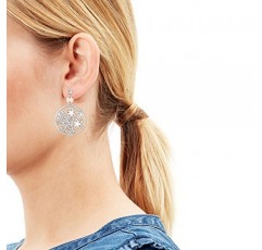 s.Oliver 여성 귀걸이 스와로브스키 크리스털로 세련된 꽃무늬 스테인리스 스틸