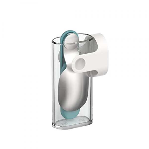 Mepal 107645592400 접이식 스푼 Ellipse Nordic Green - 재사용 가능 - 여행용 수저 - 휴대용 시리얼 컵에 적합 - 식기세척기 사용 가능 - 스테인레스 스틸