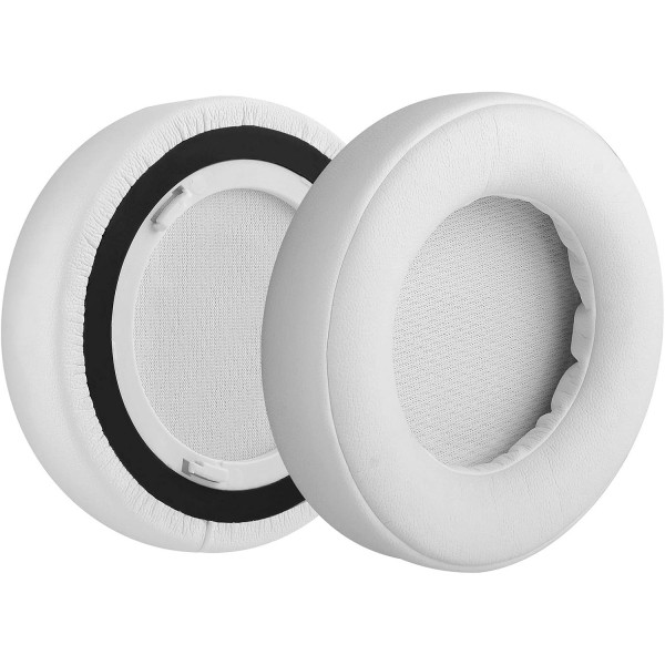 Corsair Virtuoso RGB, Virtuoso RGB Wireless SE, Virtuoso RGB Wireless XT 헤드폰 이어패드, 헤드셋 이어패드 수리용 Geekria QuickFit 단백질 가죽 교체용 이어패드(흰색)