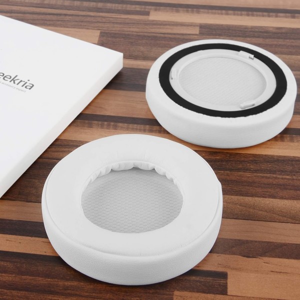 Corsair Virtuoso RGB, Virtuoso RGB Wireless SE, Virtuoso RGB Wireless XT 헤드폰 이어패드, 헤드셋 이어패드 수리용 Geekria QuickFit 단백질 가죽 교체용 이어패드(흰색)