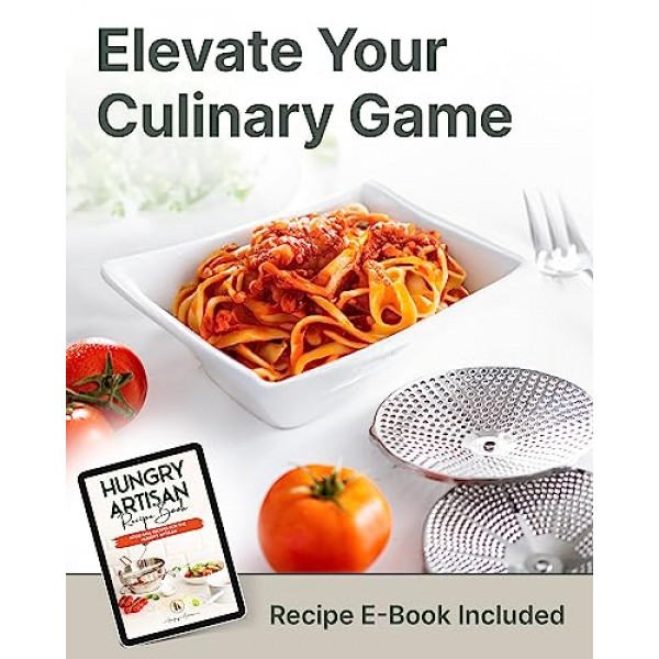 3개의 그라인딩 디스크, 밀링 핸들 및 그릇이 있는 인체공학적 식품 분쇄기 스테인레스 스틸 - 토마토 소스, 사과 소스, 퓨레, 으깬 감자, 잼, 이유식용 회전식 식품 분