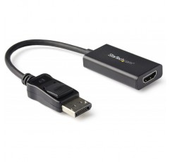StarTech.com DisplayPort-HDMI 어댑터 - 4K 60Hz HDR10 활성 DisplayPort 1.4-HDMI 2.0b 비디오 컨버터 - 모니터/디스플레이/TV용 4K DP-HDMI 어댑터 동글 - 래칭 DP 커넥터(DP2HD4K60H)
