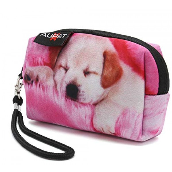 소니 삼성 니콘 캐논 코닥에 대한 스트랩과 AUPET 핑크 개 디지털 카메라 케이스 가방 파우치 동전 지갑