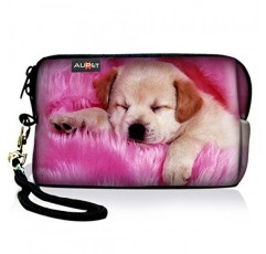 소니 삼성 니콘 캐논 코닥에 대한 스트랩과 AUPET 핑크 개 디지털 카메라 케이스 가방 파우치 동전 지갑