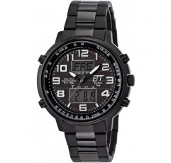 Ett Funk, Solar Funkuhr EGS-11390-25M (Ø x H) 48mm x 12mm 블랙 케이스소재=Edelstahl Materi