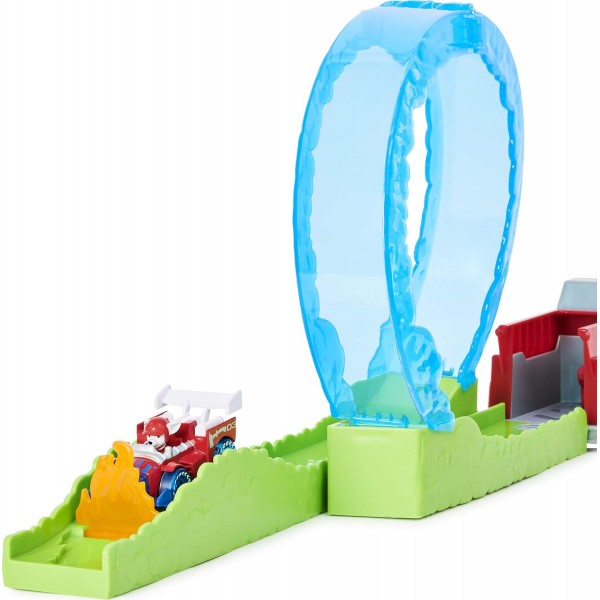 전용 차량이 포함된 PAW PATROL 6058363, 전용 Marshall 다이캐스트 차량이 포함된 Scale True Metal Ultimate Fire Rescue 트랙 세트, 1:55 스케일, 회색