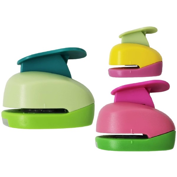 VSREI 펀치 세트, 3피스 종이 펀치 모티프 펀치 세트, 선물 태그, 공예, 스크랩북, 사진, 인사말 카드(9mm,16mm,25mm), 랜덤 컬러 레드용 대담한 펜타그램 스타 스타 펀치