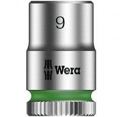 Wera - 5003508001 Zyklop 8790 HMA 1/4 소켓, 육각 머리 9mm x 길이 23mm