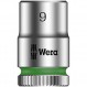 Wera - 5003508001 Zyklop 8790 HMA 1/4 소켓, 육각 머리 9mm x 길이 23mm