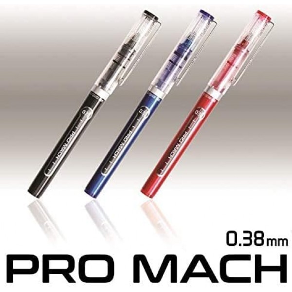 Morning Glory Pro Mach 수성펜(12개들이, 6개들이) 0.38mm 파인 팁 모듬 색상(6개)