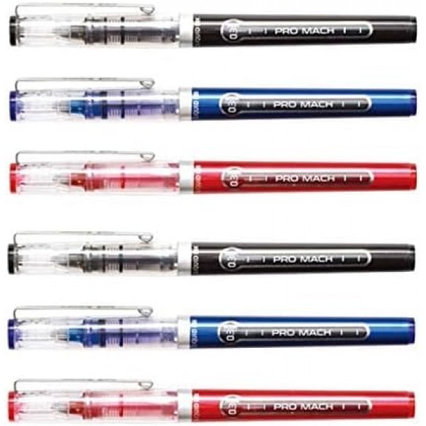 Morning Glory Pro Mach 수성펜(12개들이, 6개들이) 0.38mm 파인 팁 모듬 색상(6개)