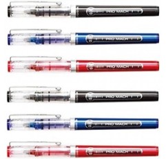 Morning Glory Pro Mach 수성펜(12개들이, 6개들이) 0.38mm 파인 팁 모듬 색상(6개)