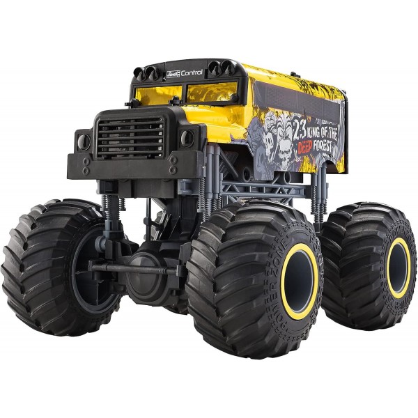 Revell 24557 King of The Forest Yellow-Black 1:16 RC 모델 자동차 전기 몬스터 트럭 RTR 2.4 GHz 스쿨 버스 디자인