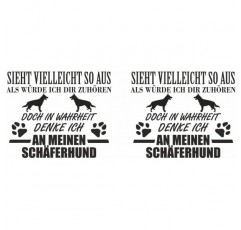 Samunshi® I'm think of my shepherd dog 커피 컵 찻잔 커피 포트 커피 머그 머그 H:95mm/D:82mm 블랙 블랙/블랙