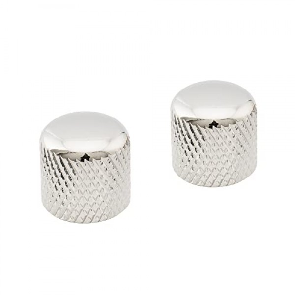 Musiclily Pro 미터법 강철 6mm 텔레 돔 손잡이 기타 볼륨 톤 조절 손잡이 수입 펜더 텔레캐스터 일렉트릭 기타/정밀 베이스, 니켈(2개 세트)