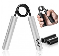 그립 강도 트레이너, 핸드 그립 강화제, 팔뚝 강화 장치 금속 손 운동기 남성용 미끄럼 방지 손목 운동 트레이너 여성용 훈련 회복, 1/4/6 팩, 50LB-350LB