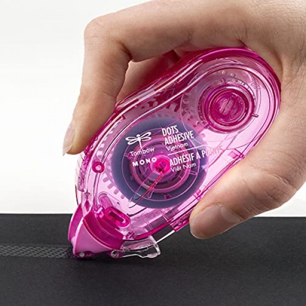 Tombow 62149 모노 접착식 도트 어플리케이터 리필, 3팩. 부드러운 도포를 위한 간편한 리필, 다양한 색상, Value Pack